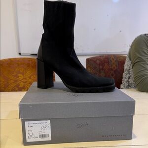 Aquatalia Black Heeled Boots for Women